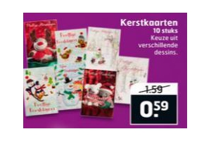 kerstkaarten 10 stuks