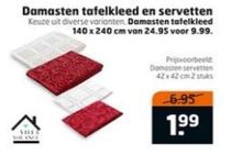 damasten tafelkleed en servetten