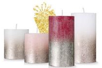 rustieke kaars met metallic finish