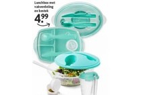 lunchbox met vakverdeling en bestek