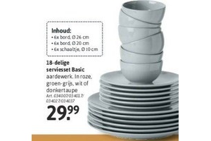 18 delige serviesset basic