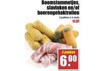 boomstammetjes slavinken en of boerengehaktrollen