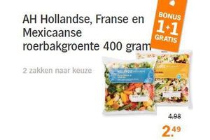 ah hollandse franse en mexicaanse roerbakgroente