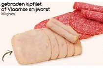 gebraden kipfilet of vlaamse snijworst