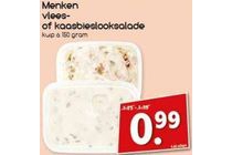 menken vlees of kaasbieslooksalade
