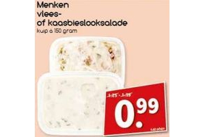 menken vlees of kaasbieslooksalade