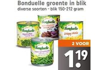 bonduelle groente in blik