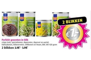 perfekt groenten in blik