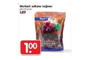 markant sultana rozijnen