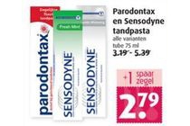 parodontax en sensodyne tandpasta