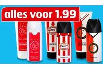 voetbal douche en deoderant