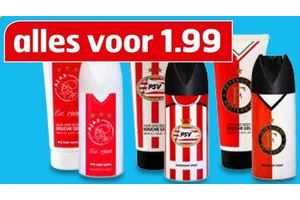 voetbal douche en deoderant