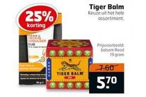 gehele assortiment tiger balm nu 25 korting