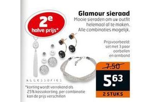 alle glamour sieraden 2e artikel halve prijs