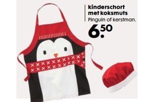 kinderschort met koksmuts