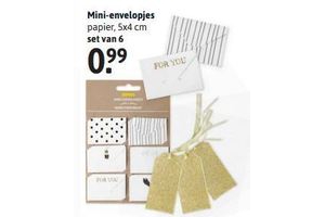 Joseph Banks Nuttig Zeug Mini-envelopjes set van 6 voor €0,99 - Beste.nl
