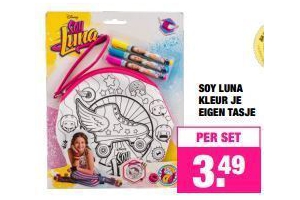 soy luna kleur je eigen tasje