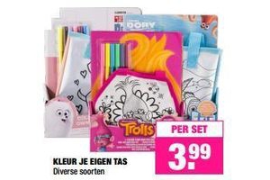 kleur je eigen tas