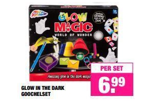 glow in the dark goochelset