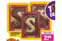 luxe ambachtelijke chocoladeletter