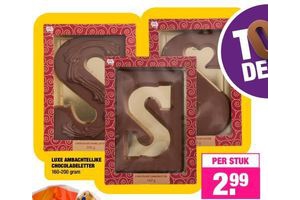 luxe ambachtelijke chocoladeletter