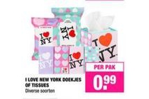 i love new york zakdoekjes of tissues