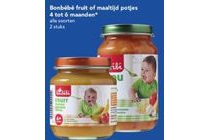 bonbebe fruit of maaltijdpotjes 4 tot 6 maanden