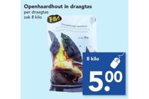 openhaardhout in draagtas