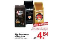 alle segafredo of lavazza