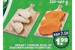 gehakt cordon bleu of zigeuner gehaktschnitzel