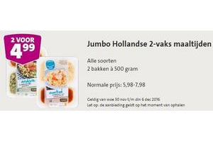 jumbo hollandse 2 vaks maaltijden