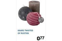 kaars twisted of rustiek
