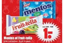 mentos of fruitella