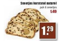 sneetjes kerststol naturel