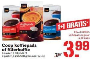 coop koffiepads of filterkoffie