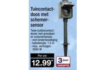 tuincontactdoos met schemersensor