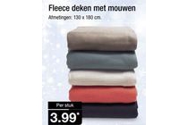 fleece deken met mouwen