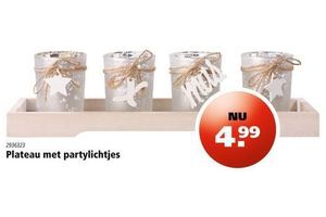 plateau met partylicht