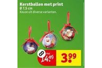 kerstballen met print