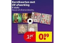 kerstkaarten met uv afwerking