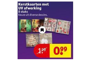 kerstkaarten met uv afwerking