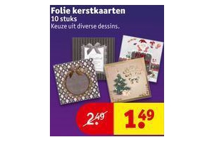 folie kerstkaarten