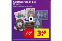 kerstkaarten in box