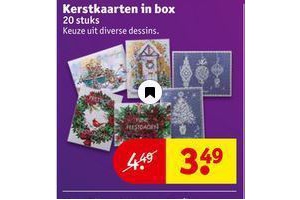 kerstkaarten in box