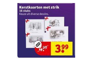 kerstkaarten met strik