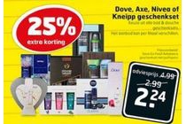 dove axe nivea of kneipp geschenkset