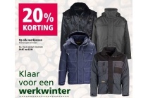 gehele assortiment werkjassen nu 20 korting