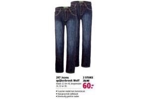 247 jeans spijkerbroek wolf 2 stuks voor eur60