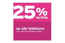 25 korting op alle telefoons