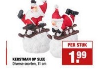 kerstman op slee